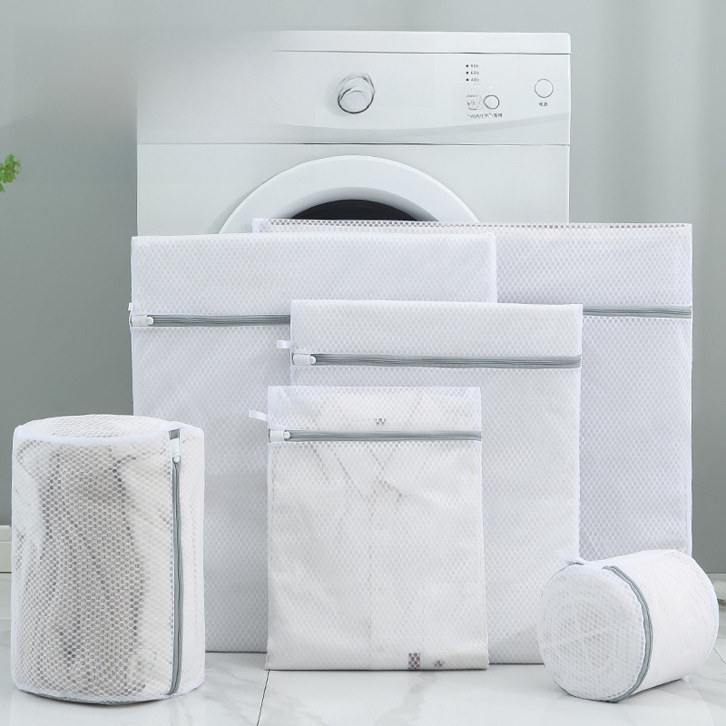 Durable Honeycomb Mesh Laundry Bag Set Polyester Washing Machine Wash Bags For Delicates Bra Underwear Clothing Protection Laundry Accessories
