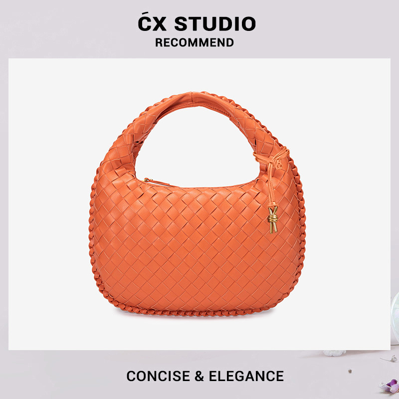 Women's Retro Woven Hobo Handbag Vegan PU Leather Intrecciato Underarm Bag With Knot Handle Fashion Minimalist Shoulder Bag For Daily Office Party