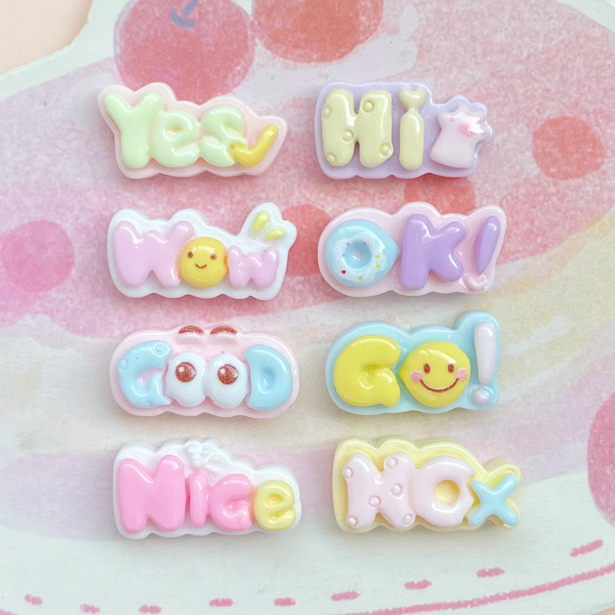 Mini 3D Resin Letter Word Plate DIY Charms For Phone Case Crocs Shoes Keychain Decoration Accessories Cute Macaron Color Small Alphabet Embellishments For Jewelry Making