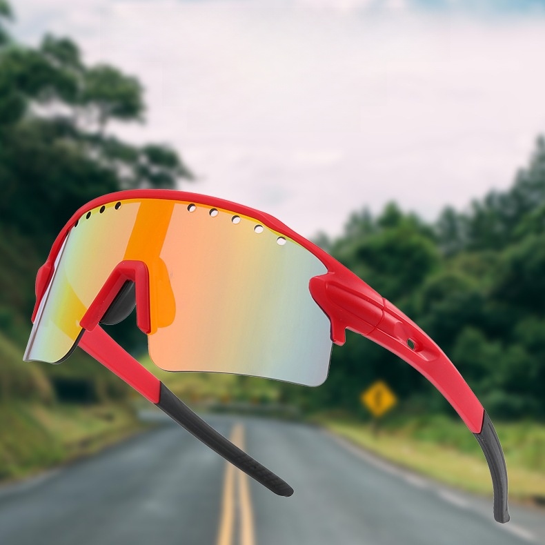 Minimalist Sports Color Block Solid Color Pc Special-Shaped Mirror Half Frame Glasses