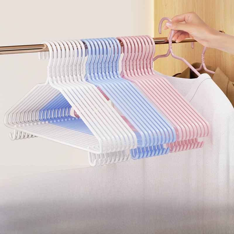 Non-Slip Seamless Clothes Hangers PVC Dipped Manganese Steel Heavy Duty Wardrobe Storage Hangers Anti-Bulge Drying Rack For Suits Coats Wardrobe Organization
