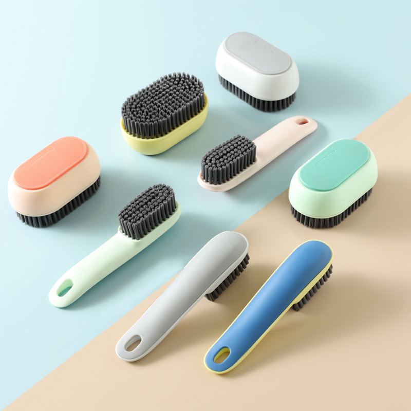 Multi-functional Soft Bristles Shoe Brush and Laundry Brush Household Cleaning Tool Kit for Shoes Clothes Sneakers Ergonomic Long Handle Brush Home Essentials