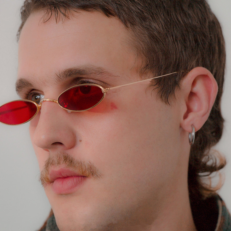 Wholesale Retro Oval Metal Sunglasses with Colorful Ocean Lenses - Everful