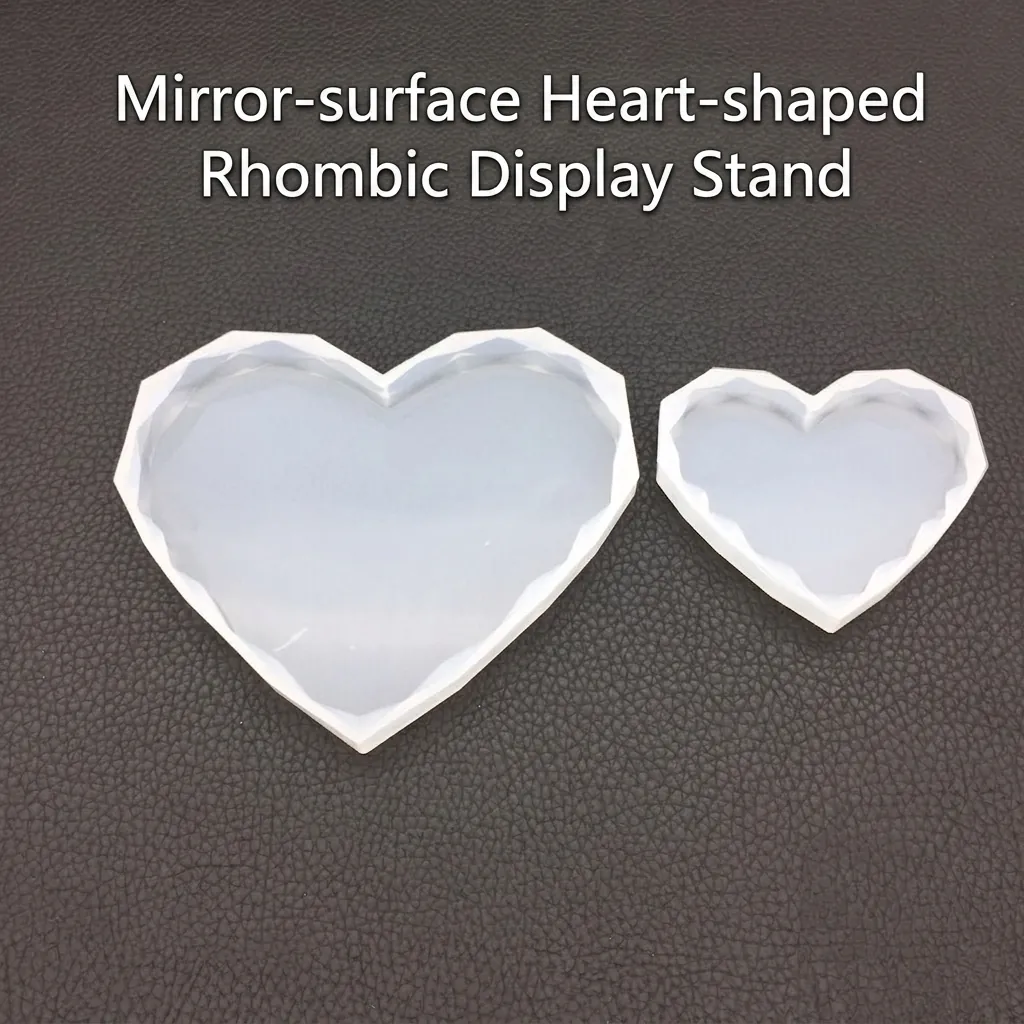 Heart Shape Rhombus Facet Silicone Mold For DIY Epoxy Resin Plaster Aromatherapy Mirror Surface Geometric Crafts
