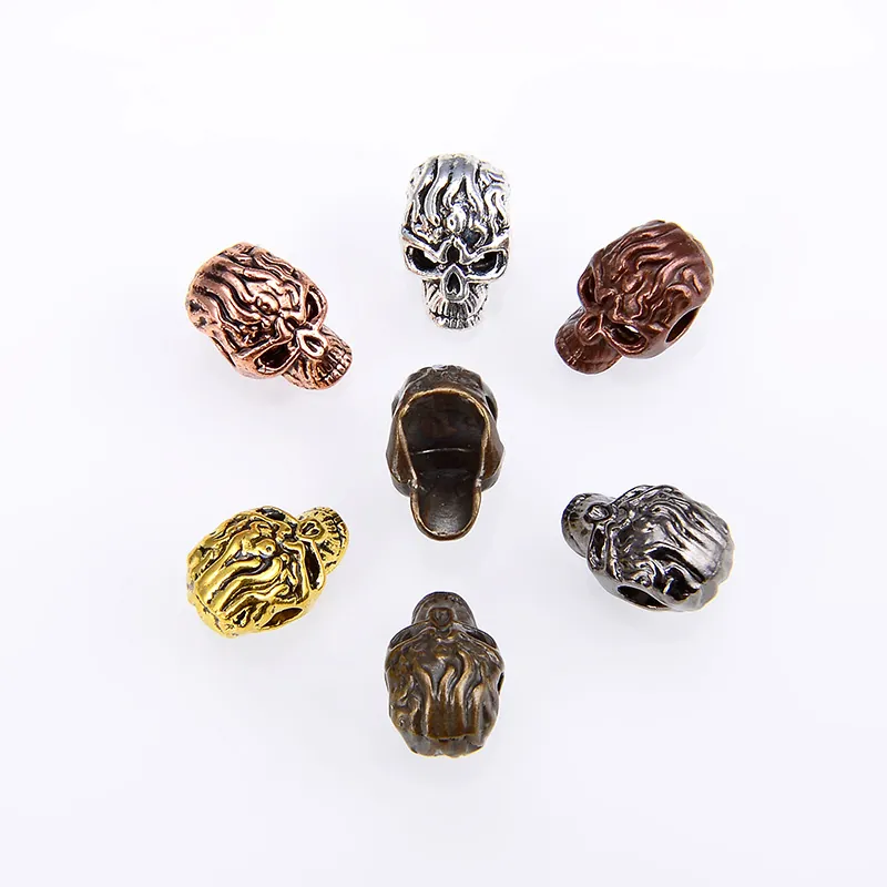 Skull Spacer Beads Retro Alloy Charms For DIY Jewelry Making Bracelet Necklace Gothic Halloween Accessories
