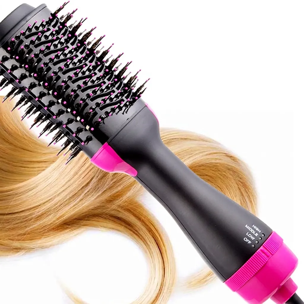 Professional Hot Air Brush Hair Dryer And Volumizer Styler Multifunctional Hair Straightening And Curling Tool For Styling