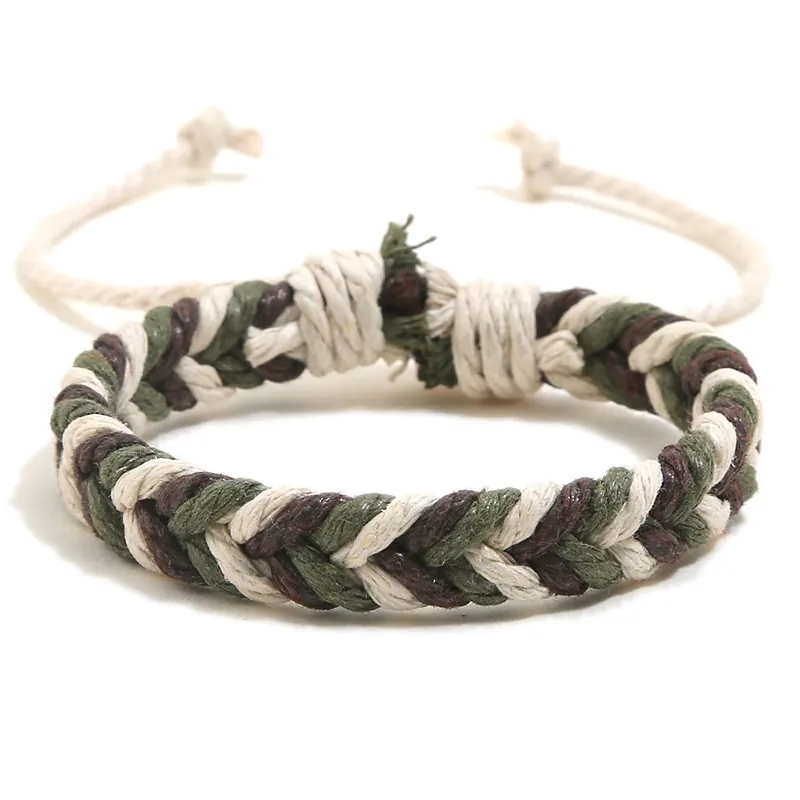 Handmade Woven Bracelet Colorful Hemp Rope Adjustable Sliding Knot Bohemian Ethnic Style Minimalist Friendship Jewelry