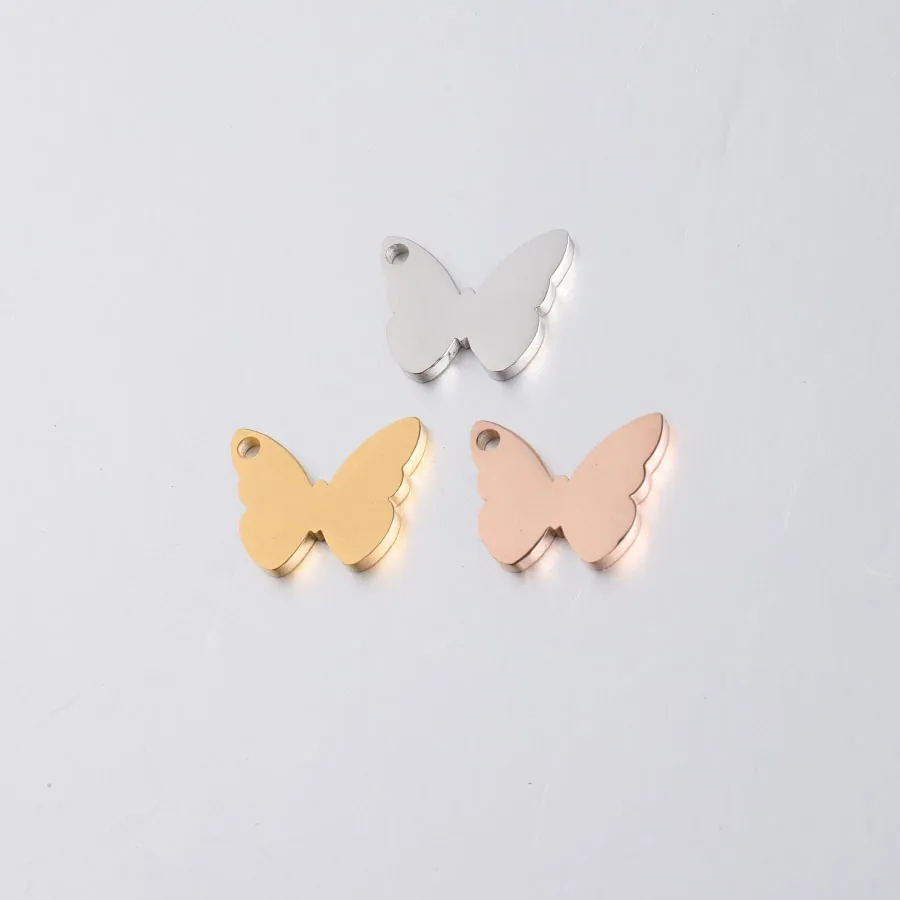 Vlinder Hanger Charms Spiegel Gepolijst 304 Roestvrij Staal Voor DIY Sieraden Maken Kettingen Armbanden