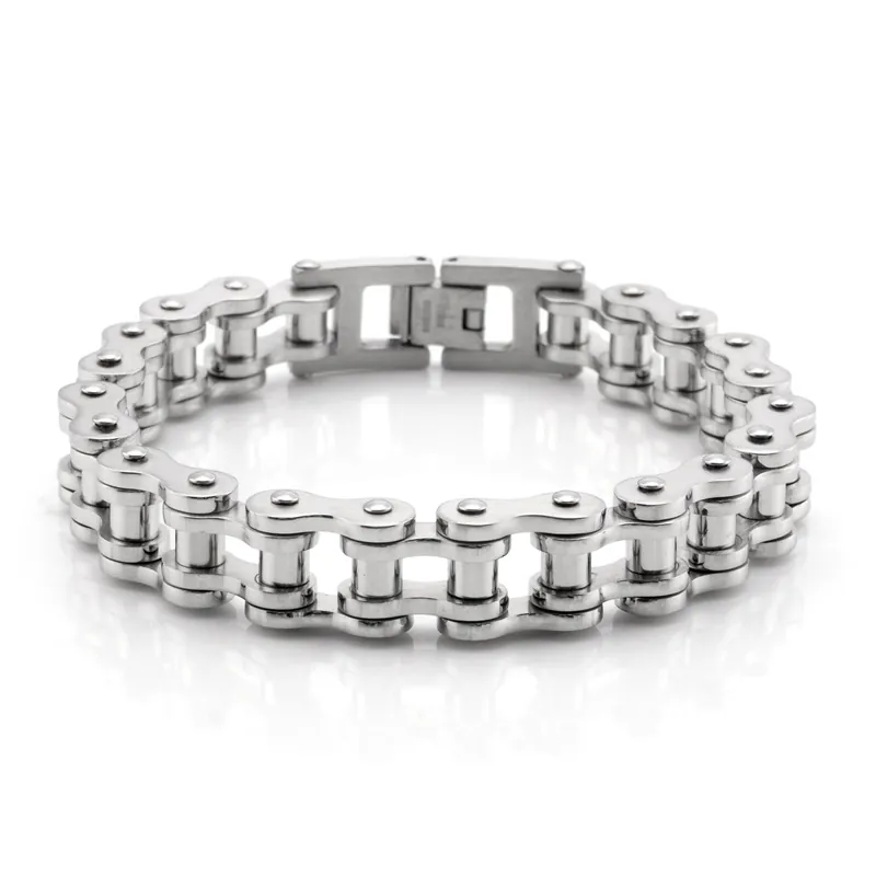 Bicycle Chain Bracelet Stainless Steel Industrial Mechanical Style Punk Rock Heavy Metal Jewelry For Men And Women