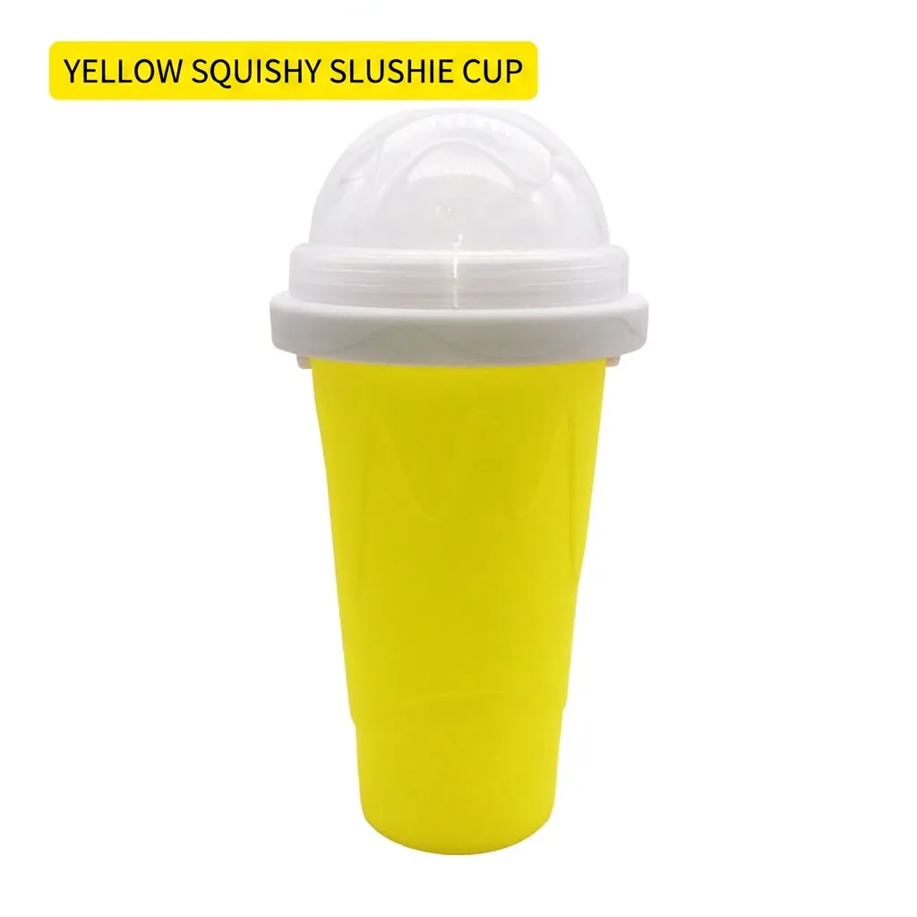 Portable Silicone Squeeze Slushy Maker Cup Frozen Magic DIY Smoothie Cooling Cup For Summer Drinks