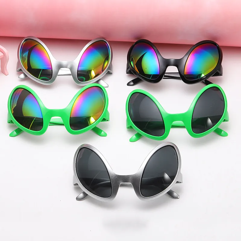 Alien Glasses Sunglasses Novelty Plastic Oversized Funny For Halloween Party Cosplay Festival Photo Booth Props Eyewear