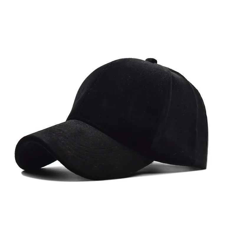 Samt Baseballkappe Einfarbig Schlicht Verstellbar Warm Wintermütze Für Herren Damen Lässig Outdoor