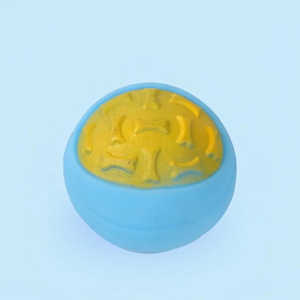 Dog Squeaky Ball Toy TPR Rubber Molar Teeth Cleaning Interactive Fetch Play Bite Resistant Pet Training Tool For Puppies