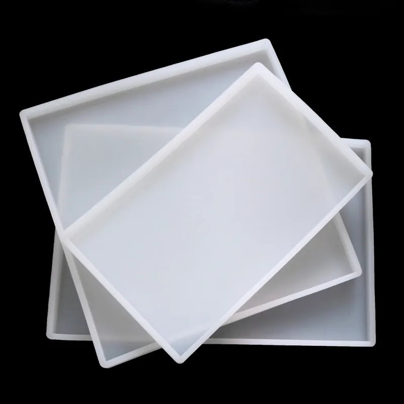 DIY Large Square Rectangular Silicone Tray Mold Epoxy Resin Casting Mold Flexible Non-Stick Craft Tool
