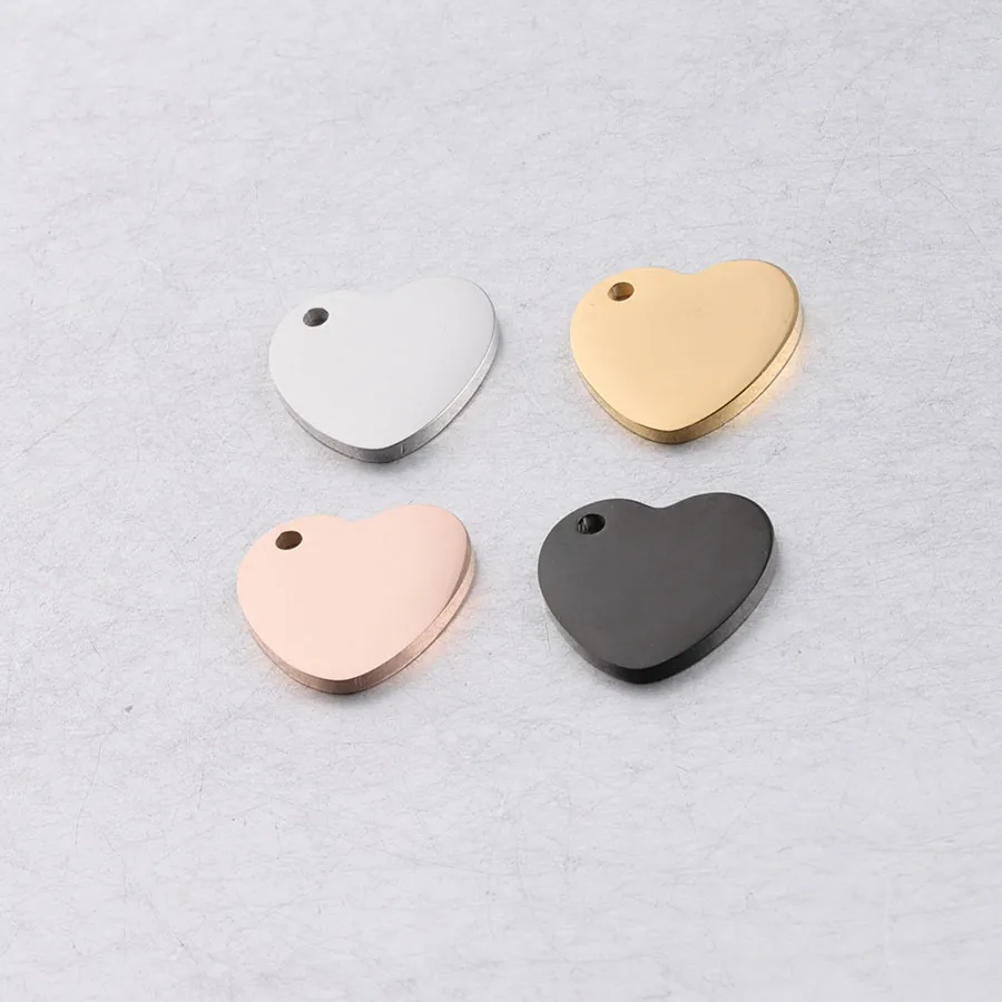 Heart Charms Pendants 304 Stainless Steel Mirror Polished For DIY Jewelry Making Crafts Necklaces Bracelets Accessories
