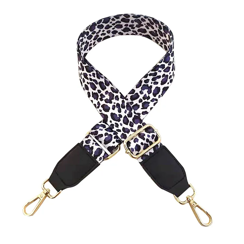 Adjustable Leopard Print Bag Strap Replacement Wide Polyester Shoulder Strap Multicolor Patterned Strap For Women Crossbody Bags Accessories