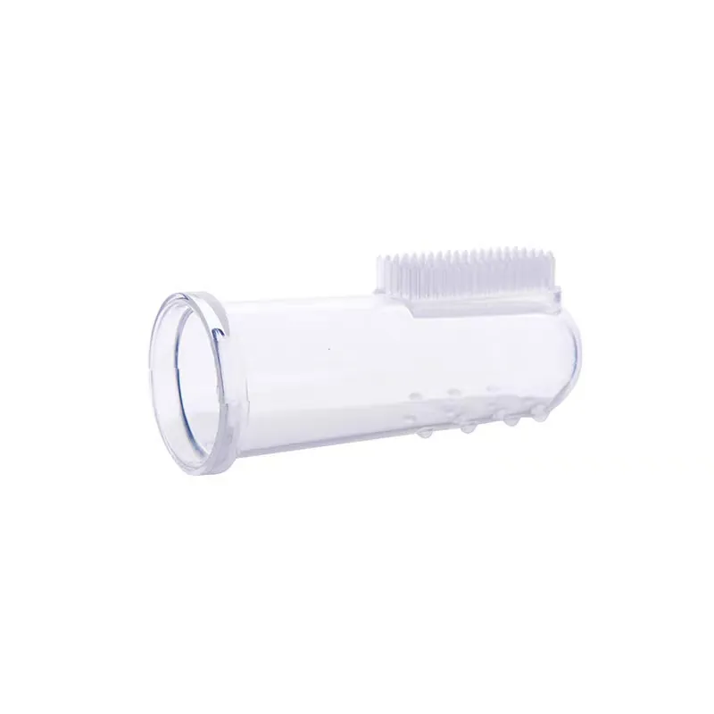 Soft Silicone Baby Finger Toothbrush Oral Cleaning Brush For Infant Tongue And Gum Massage BPA Free Transparent