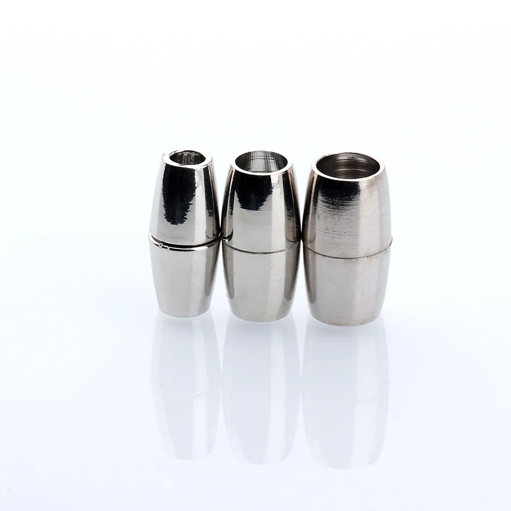 Kupfer Magnetverschlüsse Verbinder Für Schmuckherstellung DIY Armbänder Halsketten Oval Zylindrisch Poliertes Metall