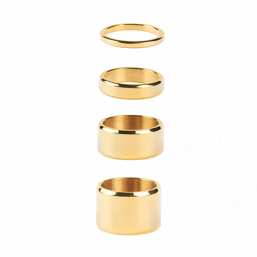 Minimalist Polished Titanium Steel Plain Band Ring Unisex Minimalist Fashion Jewelry For Men Women Couples Comfort Fit