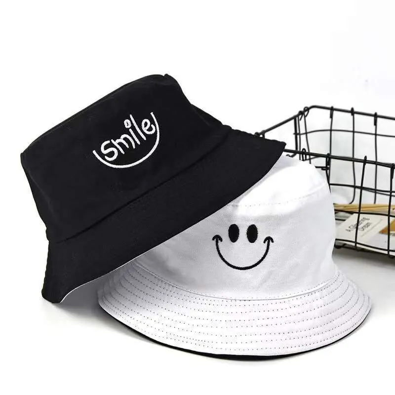 Chapeau Bob Imprimé en Coton Unisexe Double Face Protection Solaire Chapeau de Pêcheur Casquette de Voyage Extérieure Décontractée