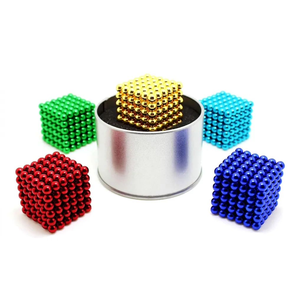 Magnetic Balls DIY Creative Stress Relief Puzzle Toy Desk Decor Colorful NdFeB Metal Beads Educational Game