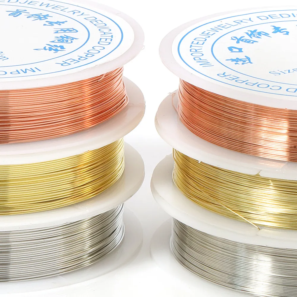 Copper Jewelry Wire DIY Craft Beading Thread Tarnish Resistant Metal Line For Handmade Bracelet Necklace Making Supplies