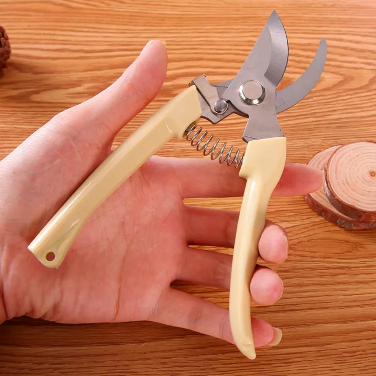 Pruning Shears Stainless Steel Gardening Scissors With Spring Loaded Handle For Fruit Picking Branch Trimming Flower Arrangement
