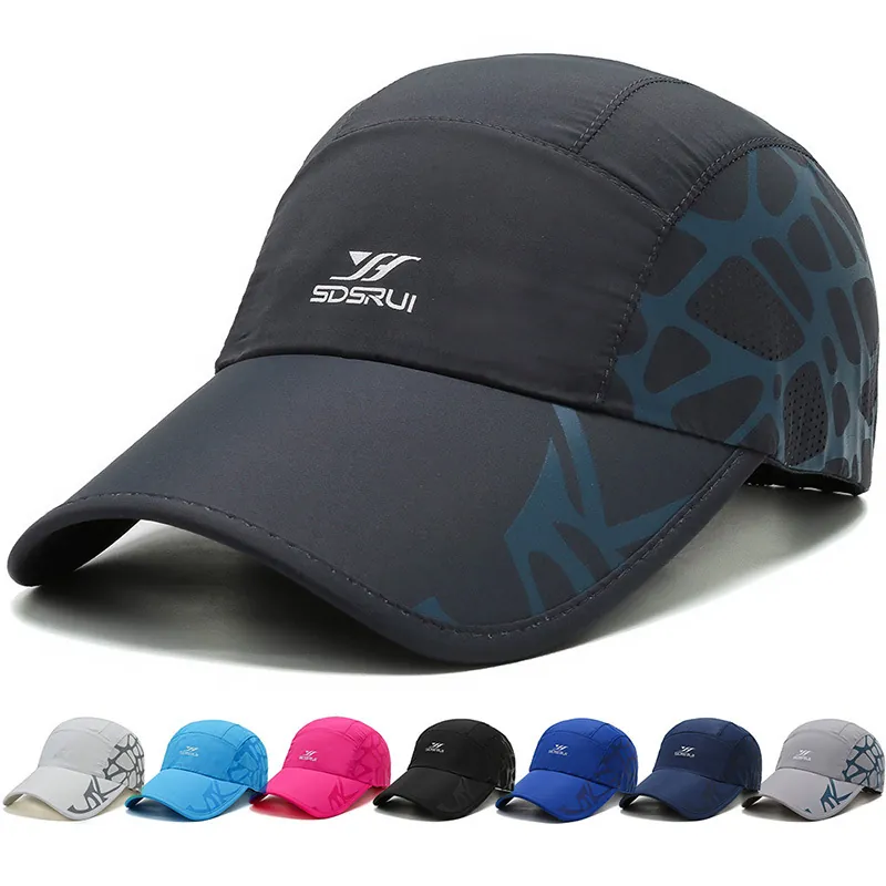 Quick Dry Baseball Cap Polyester Breathable Sunshade Running Sports Outdoor Adjustable Unisex Hat