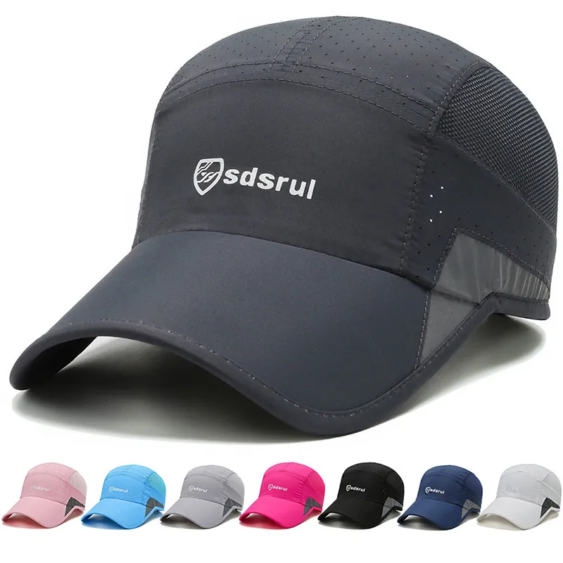 Baseball Cap Quick-Dry Polyester Mesh Breathable Sun Protection Adjustable Outdoor Sports Lightweight Sunshade Hat