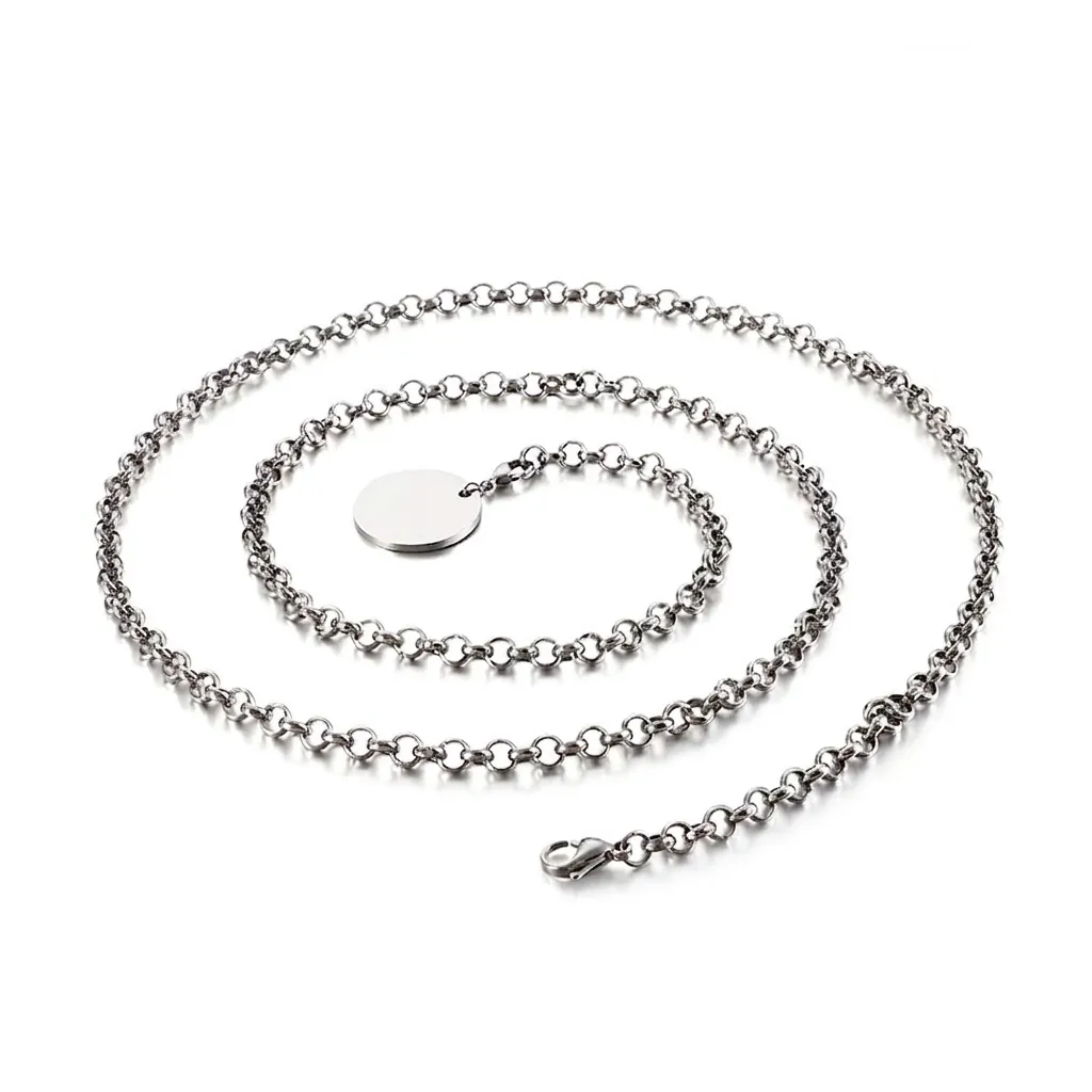 Chaîne De Taille Simple En Acier Inoxydable Pour Femmes Chaîne De Corps Longue Réglable Avec Pendentif Rond Accessoire De Ceinture Sexy