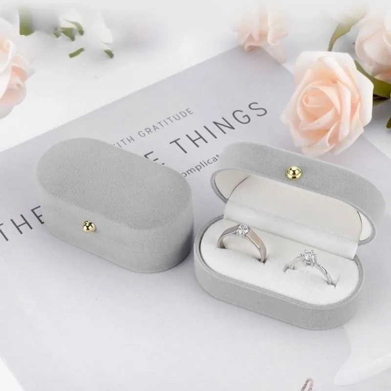 Jewelry Gift Box Case Packaging For Ring Necklace Bracelet Velvet Kraft Paper Floating Display Storage Bag
