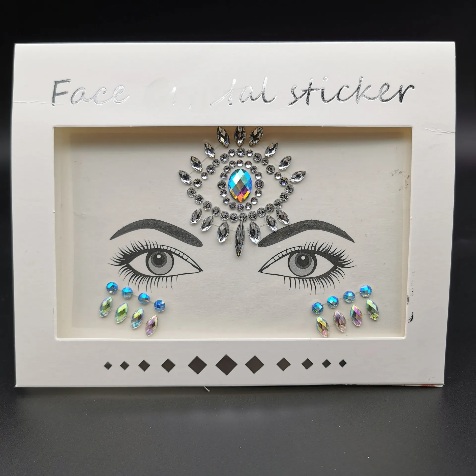 Face Crystal Stickers Rhinestone Jewels Self Adhesive Body Gems For Masquerade Music Festival Rave Party Makeup Decoration
