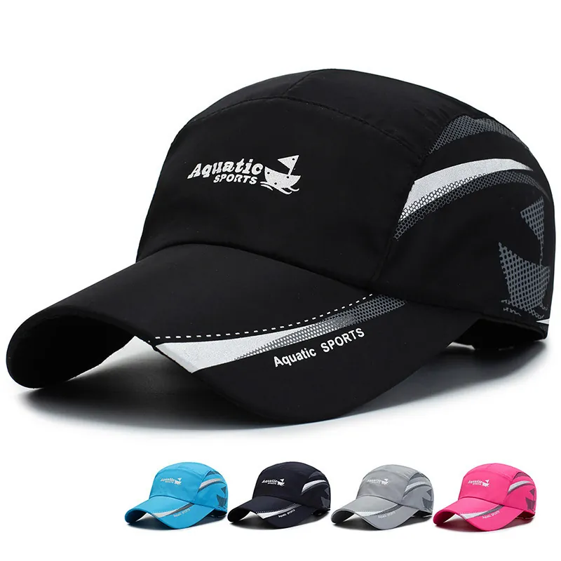 Cappellino Da Baseball Asciugatura Rapida Sport All'aperto Traspirante Cappello Sole Regolabile Mesh Riflettente Corsa Pesca