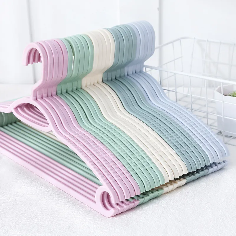 Plastic Clothes Hangers Non-Slip Seamless Arc Shape Home Wardrobe Drying Storage Multifunctional Durable