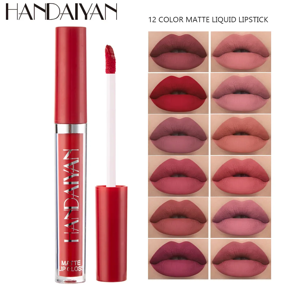 Pintalabios Líquido Mate Impermeable Larga Duración Brillo Labial Terciopelo Tinte Labial Maquillaje Para Mujeres