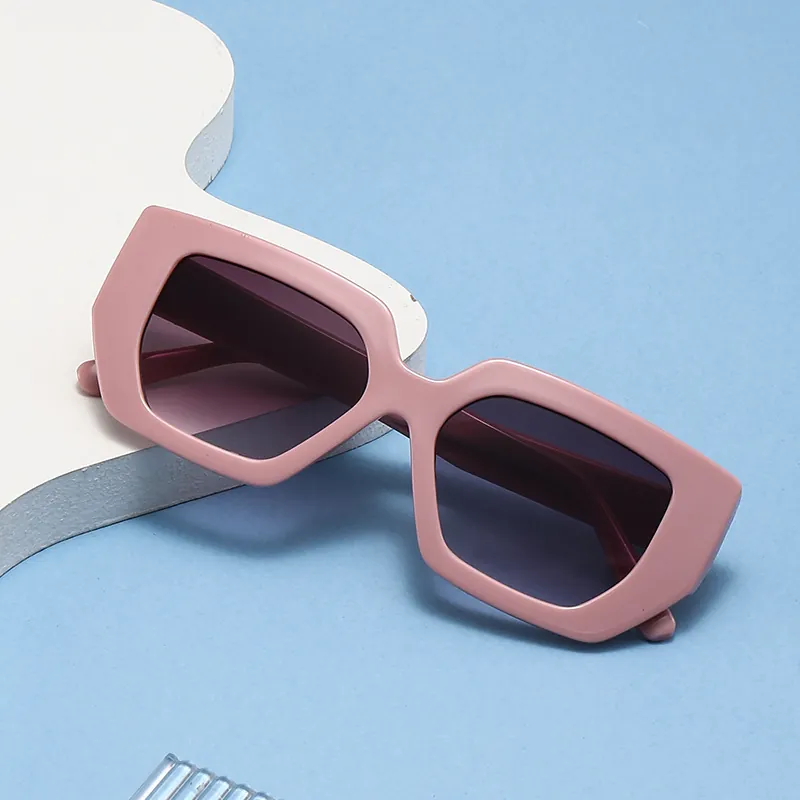 Oversized Square Sunglasses Retro Thick Frame UV400 Protection Geometric Punk Eyewear For Women Men