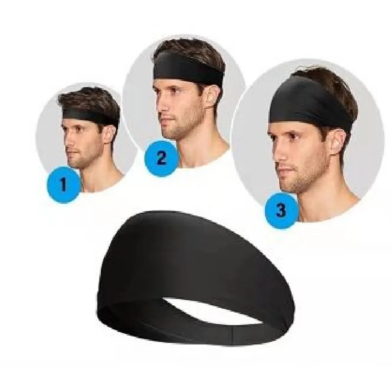 High Elastic Milk Satin Knitted Sports Headband Breathable Sweat Absorbent Yoga Hair Band For Workout Women Men