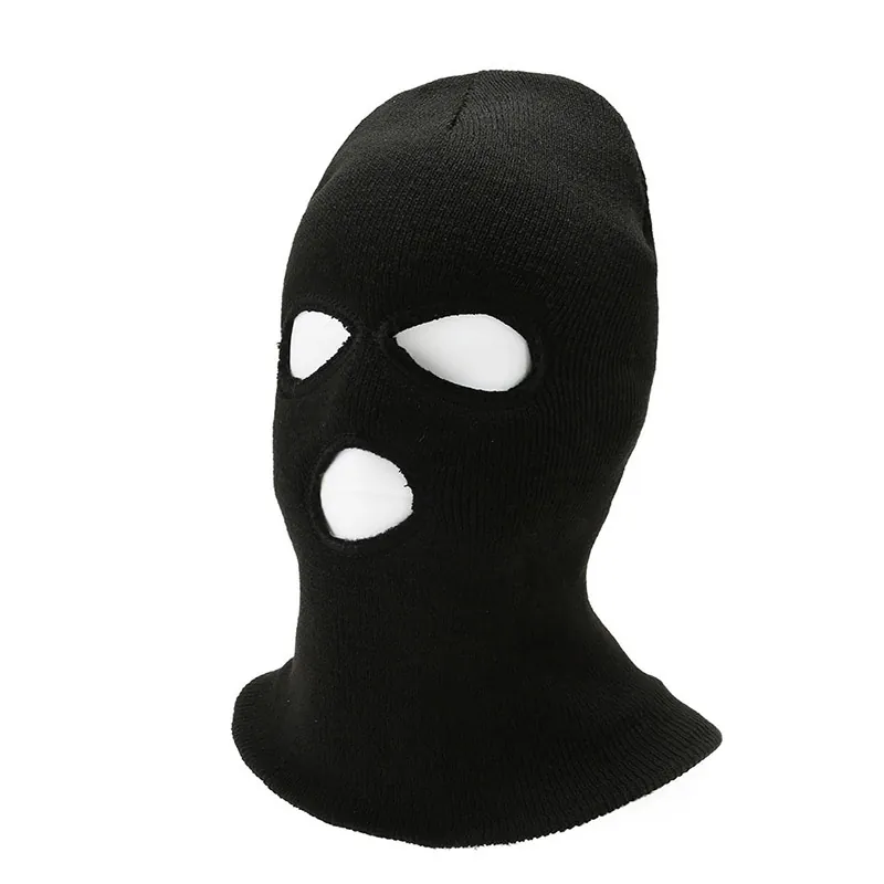 Balaclava Ski Mask Knit Face Openings Full Face Cover Winter Windproof Warm Neck Protector Outdoor Cycling Hat