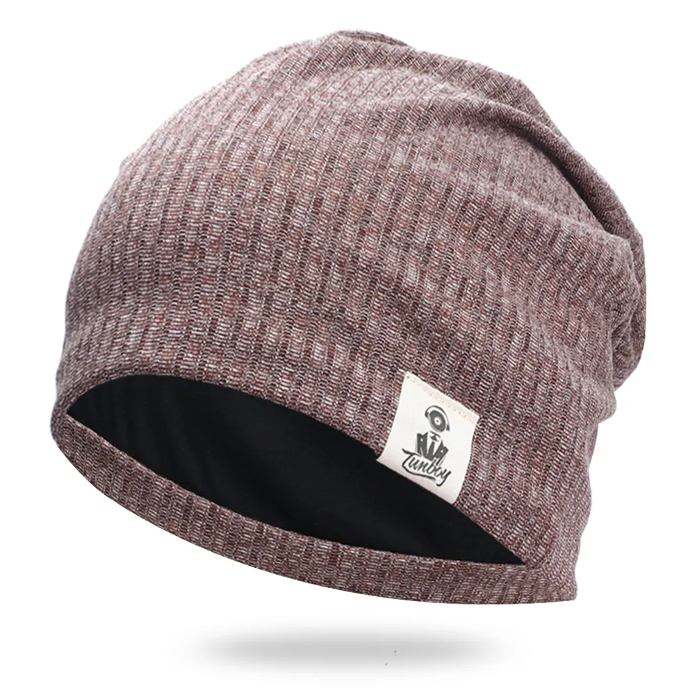 Bonnet Beanie Tricot Acrylique Doublure Chaude Hip Hop Streetwear Unisexe Bonnet D'hiver Avec Patch Logo Graphique