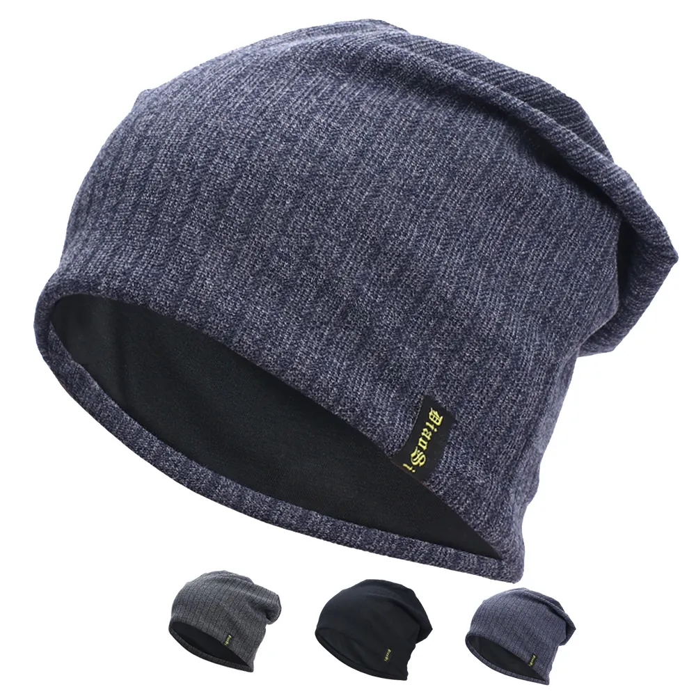 Berretto In Maglia A Coste Acrilico Caldo Invernale Con Toppa Cappello Morbido Per Sport All'aperto Quotidiano Uomini Donne