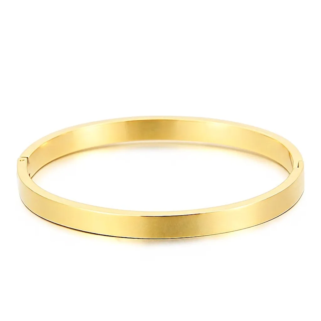 Jonc En Acier Inoxydable Poli Minimaliste Bracelet Manchette Géométrique Articulé Bijoux Unisexe Modernes