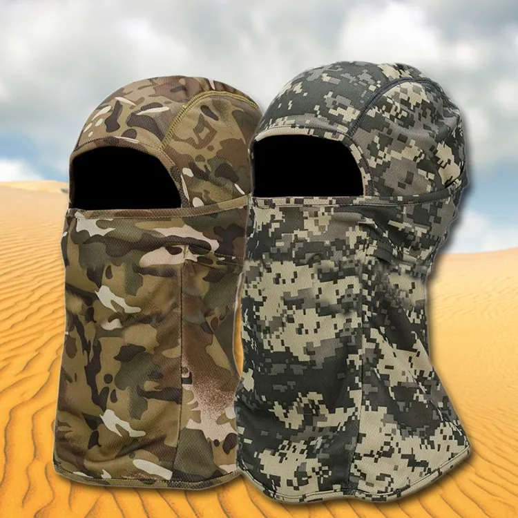 Tactical Camouflage Balaclava Full Face Mask Breathable Mesh Polyester Sun Protection Military Outdoor Cycling Hunting