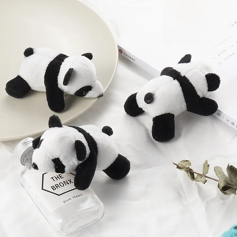 Cute Panda Plush Brooch Soft Stuffed Animal Pin For Clothing Backpack Decoration Cartoon Style Accessory Women Kids