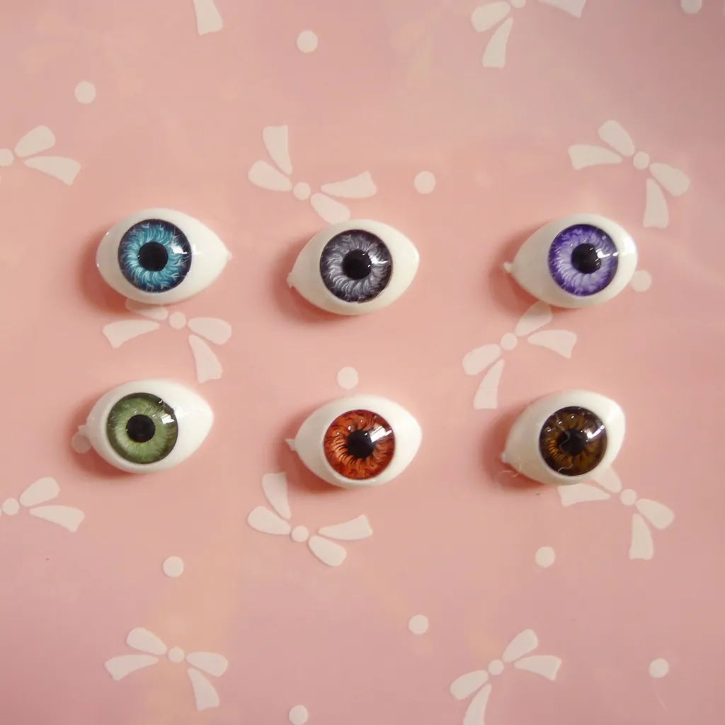 Simulated Doll Eyeballs Acrylic Oval Boat Shaped DIY Craft Realistic Toy Accessories Multi Color