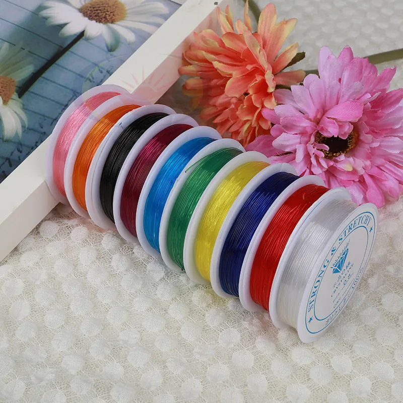 Elastic Beading Cord Polyurethane Stretchy Transparent Colorful DIY Jewelry Bracelet Making High Strength Accessory