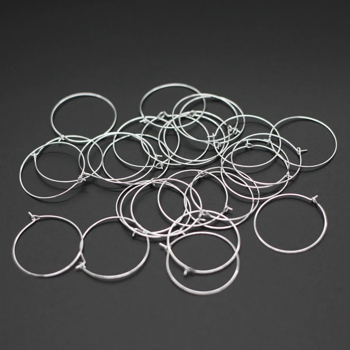 Round Metal Hoop Earring Components Electroplated Alloy Wine Glass Charm Rings For DIY Jewelry Making Crafts
