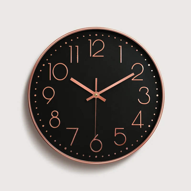 Modern Minimalist Silent Wall Clock Quartz Movement Large Arabic Numerals For Living Room Bedroom Office Home Decor