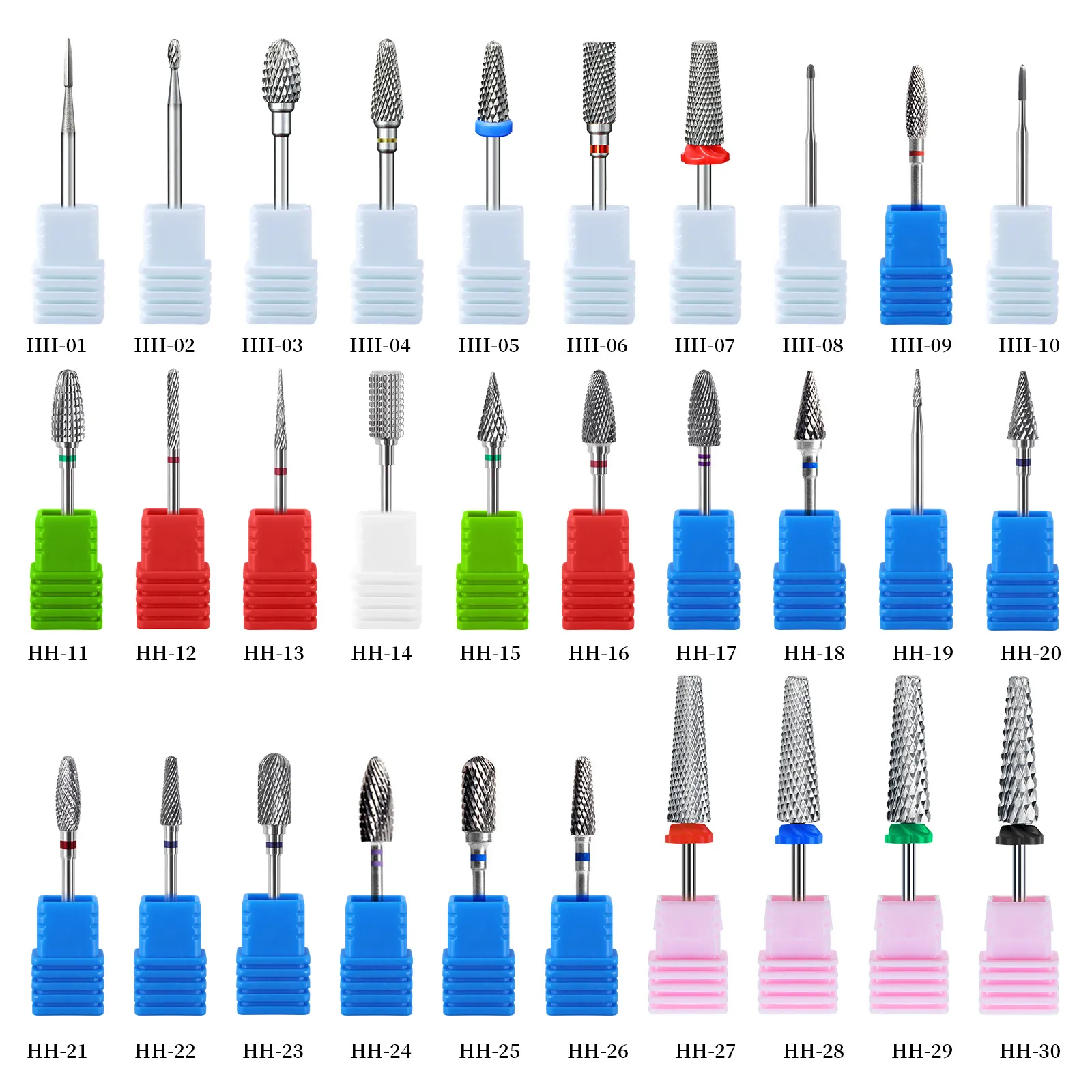 Professional Nail Drill Bits Tungsten Steel Carbide Rotary Burr Manicure Pedicure Tools Electric Machine Gel Polish Removal