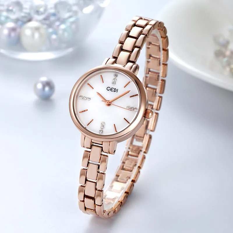 Orologio Al Quarzo Da Donna Con Strass Cinturino In Lega Fondello In Acciaio Inossidabile Impermeabile Moda Lusso Casual