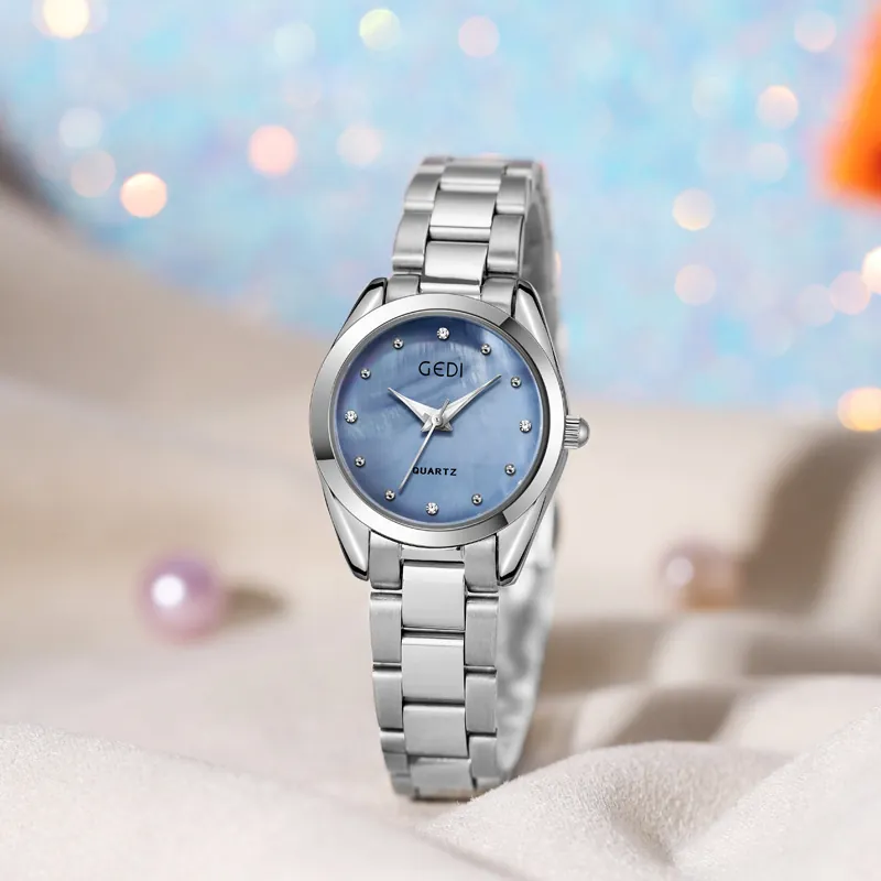 Orologio Al Quarzo Da Donna Elegante Cassa In Lega Cinturino In Acciaio Inossidabile Impermeabile Orologio Da Polso